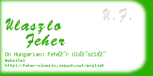 ulaszlo feher business card